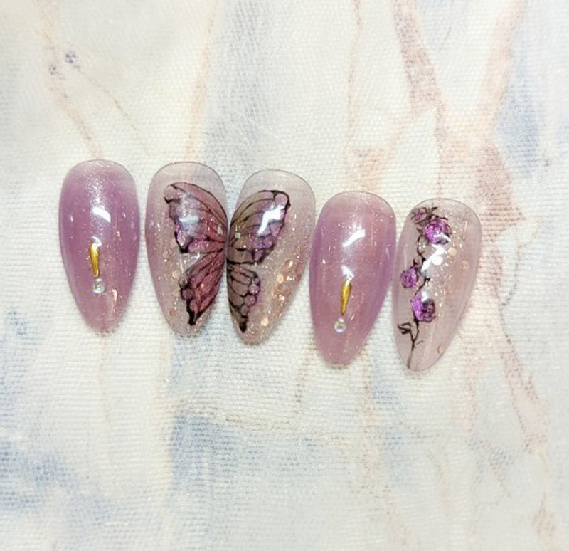 [Butterfly Dreamland] Nail Art Patches/Wearing Armor - Other - Resin 