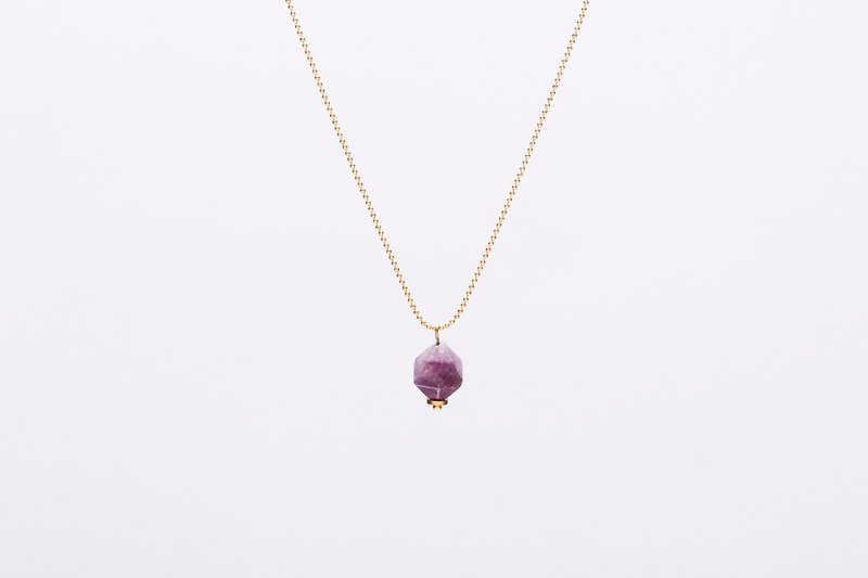 Elemental Stone Necklace – Amethyst - สร้อยคอ - คริสตัล สีม่วง