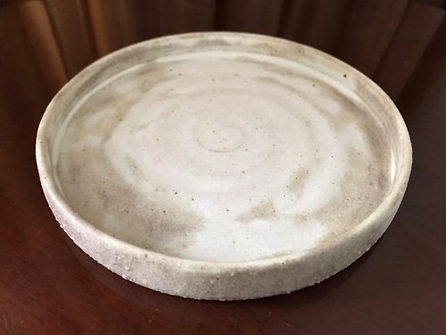 獨創堂 褐白彩釉面陶燒盤 陶器 碗盤器皿 芝士點心盤 點心盤 前菜盤