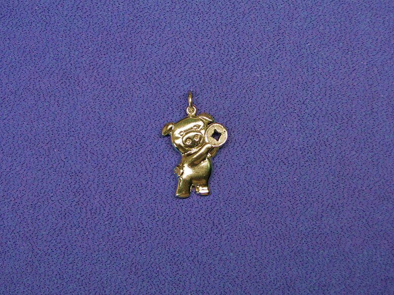 Pig Borai-Little Fortune Pig - Necklaces - Sterling Silver Yellow