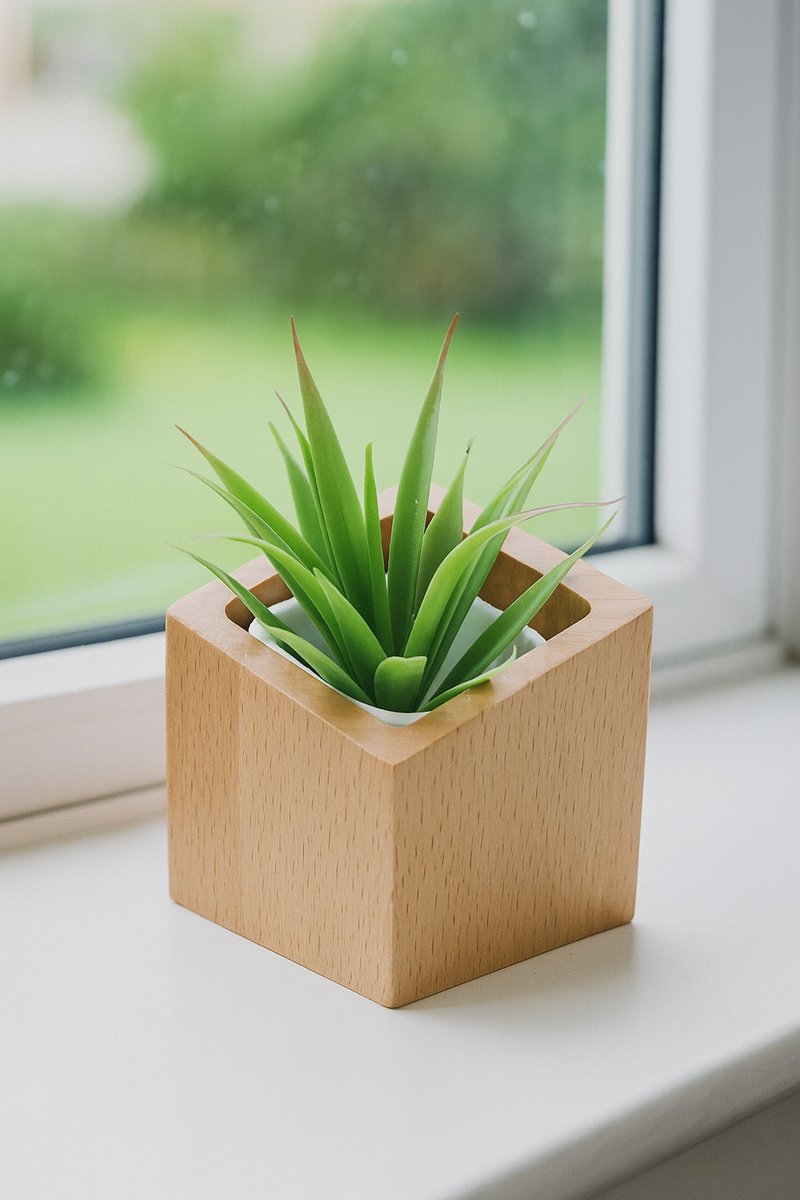 小畫家盆栽座 防疫伴侶 最佳擺飾 多肉 療癒 DIY盆栽 雷雕客製 - 盆栽/植栽 - 木頭 多色