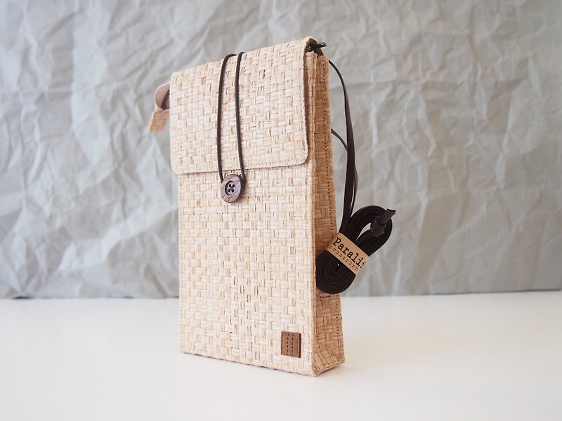 Personalized Name White Grass Woven Cross body Bag with Zipper - Messenger Bags & Sling Bags - Paper White