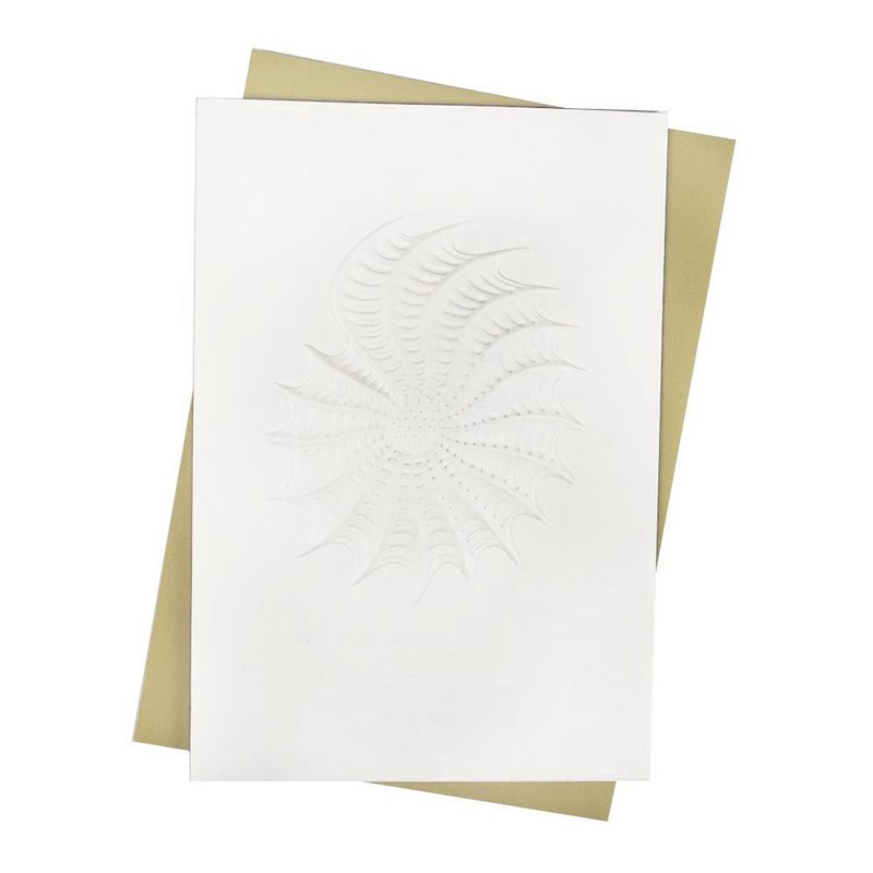 浮雕鸚鵡螺【Hallmark-Signature經典手工卡系列 關懷掛念】 - 卡片/明信片 - 紙 白色