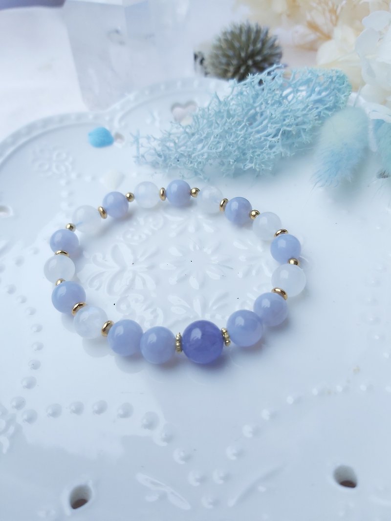 Xinchen-Tanzanite Blue Agate Moonstone - Bracelets - Crystal Purple