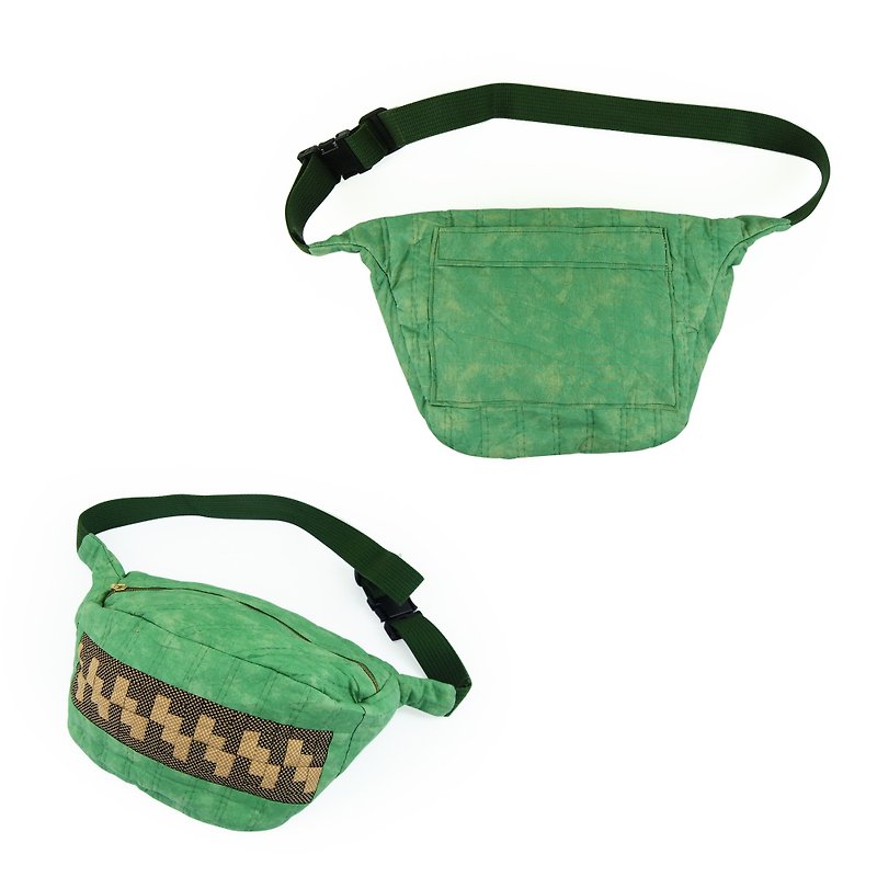 A‧PRANK: DOLLY :: retro VINTAGE green geometric patchwork rendering cotton panties (B708013) - กระเป๋าแมสเซนเจอร์ - ผ้าฝ้าย/ผ้าลินิน 