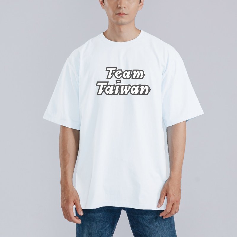 TEAM TAIWAN 台灣 棒球 衣服 寬版 T恤 吸濕排汗 涼感衣 白 - 男 T 恤 - 棉．麻 多色