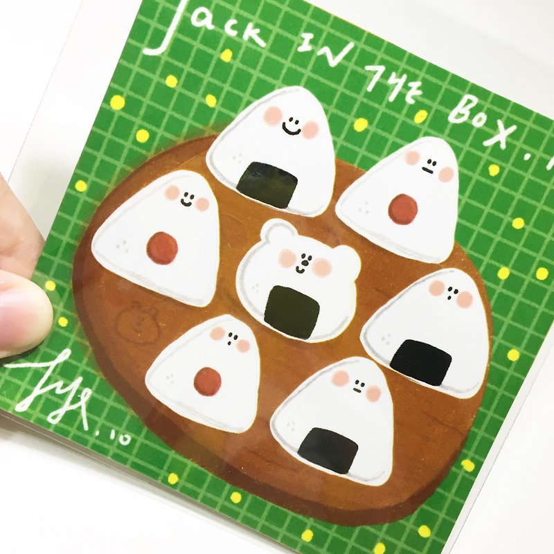 Jack in the box 趣味飯糰刀模貼紙 - 貼紙 - 紙 