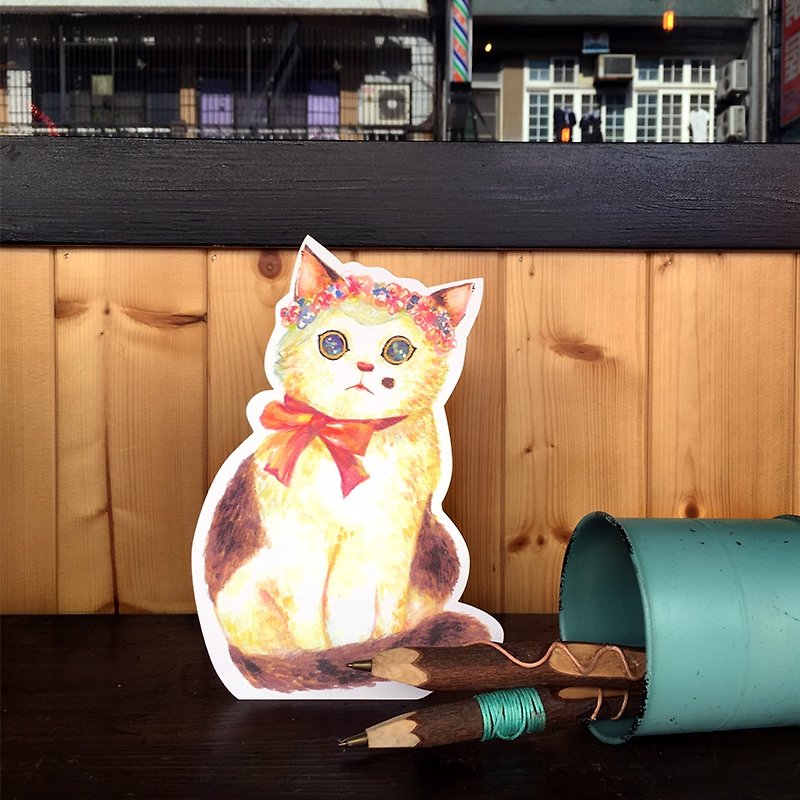 Paper words teaser 38 cat ornaments postcard big mac card - การ์ด/โปสการ์ด - กระดาษ สึชมพู