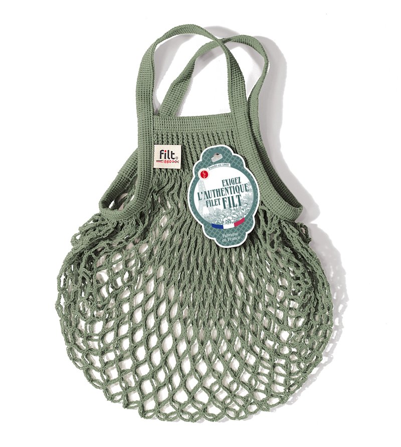 French Filt mesh bag light army green Scout - กระเป๋าถือ - ผ้าฝ้าย/ผ้าลินิน 