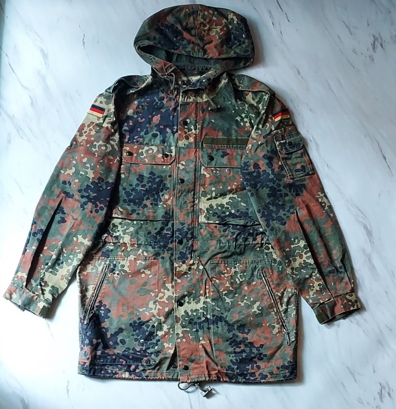 German public issue classic camouflage military hooded jacket No. 6 handsome and stylish - Men's Coats & Jackets - Cotton & Hemp 