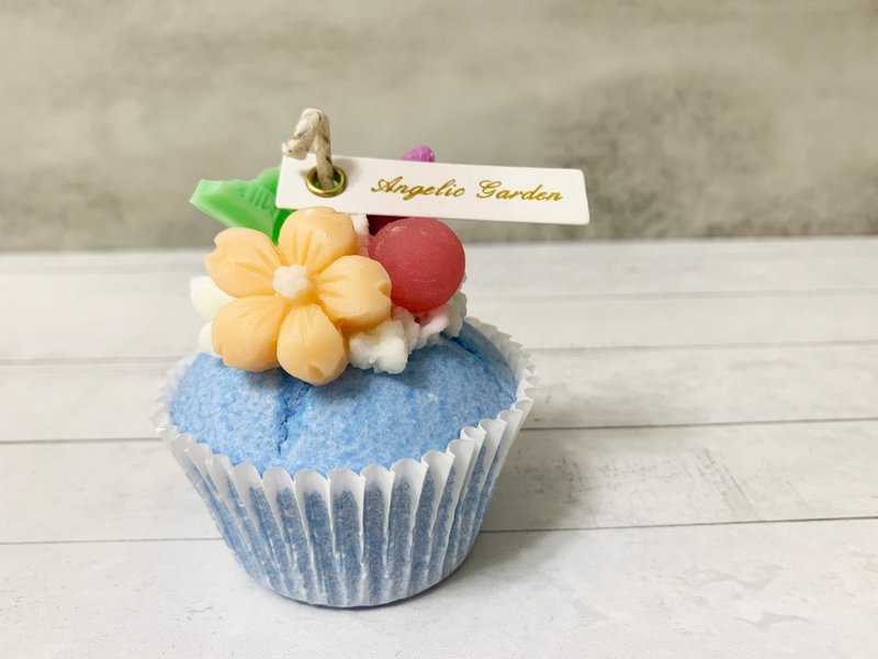 雜果Cupcake蠟燭 (藍色) - 香氛蠟燭/燭台 - 蠟 多色