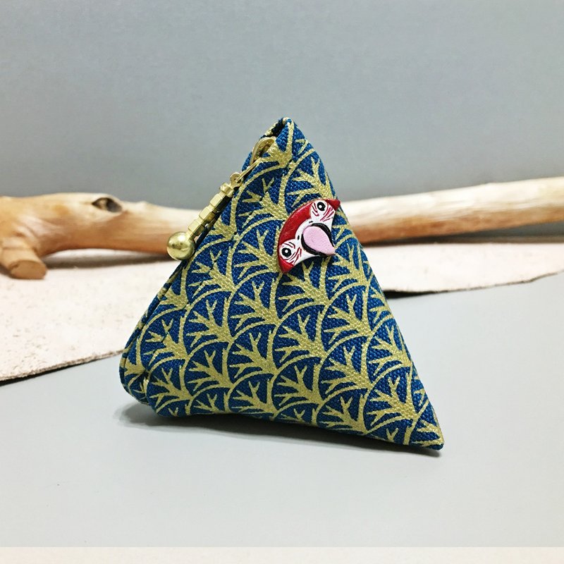 在森林裡的鸚鵡 ∣ 紅金剛 Macaw ‧ 山角零物包 - 錢包/皮夾/長短夾 - 其他材質 藍色