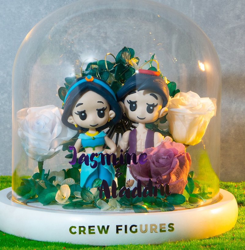 [Ready Stock] Disney Princess Aladdin Ferris Wheel Immortal Flower Bottle - Stuffed Dolls & Figurines - Other Materials Multicolor