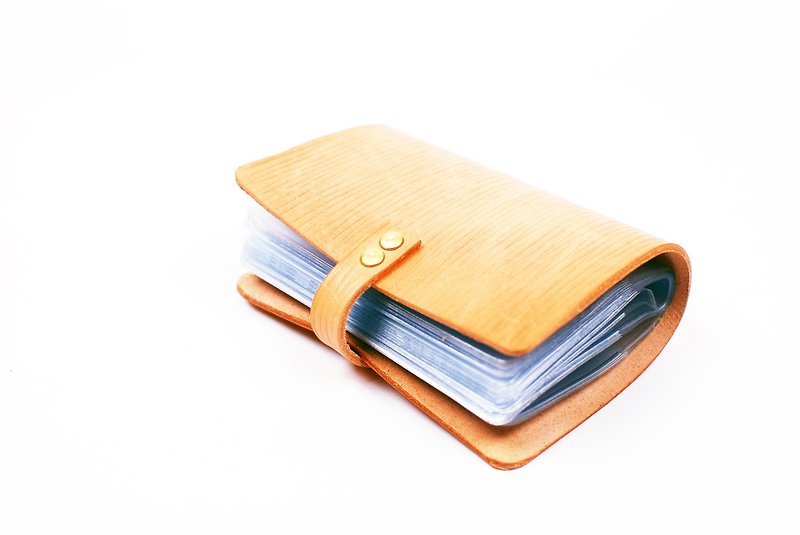 beautiful life. Water grain vegetable tanned document holder/business card holder - Card Holders & Cases - Genuine Leather Gold