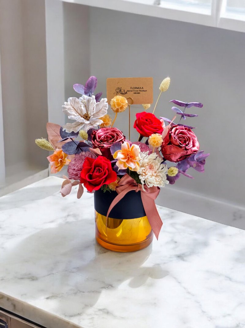 Blooming harmonious eternal potted flowers l Opening flower gift l Promotion flower gift l Housewarming flower gift l Universal potted flower - ตกแต่งต้นไม้ - พืช/ดอกไม้ สีแดง