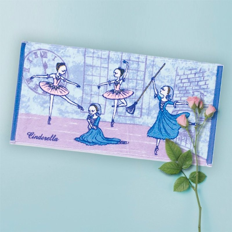 Yizike Ballet | Cinderella Ballet Towel - ผ้าขนหนู - ผ้าฝ้าย/ผ้าลินิน สีน้ำเงิน