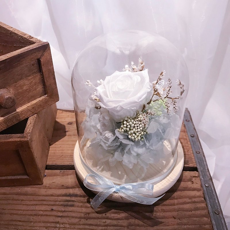 Forever white rose night light - flower / pure white rose / wedding small things - Plants - Plants & Flowers White