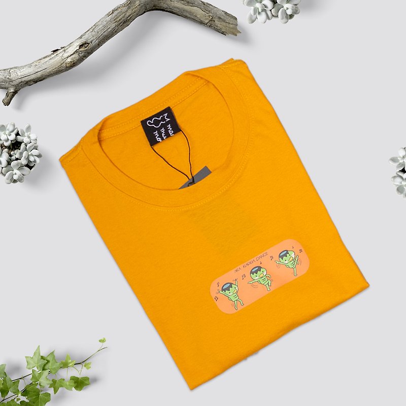 Oversize T-shirt - Kappa Dance - Yellow - 帽T/大學T - 棉．麻 黃色