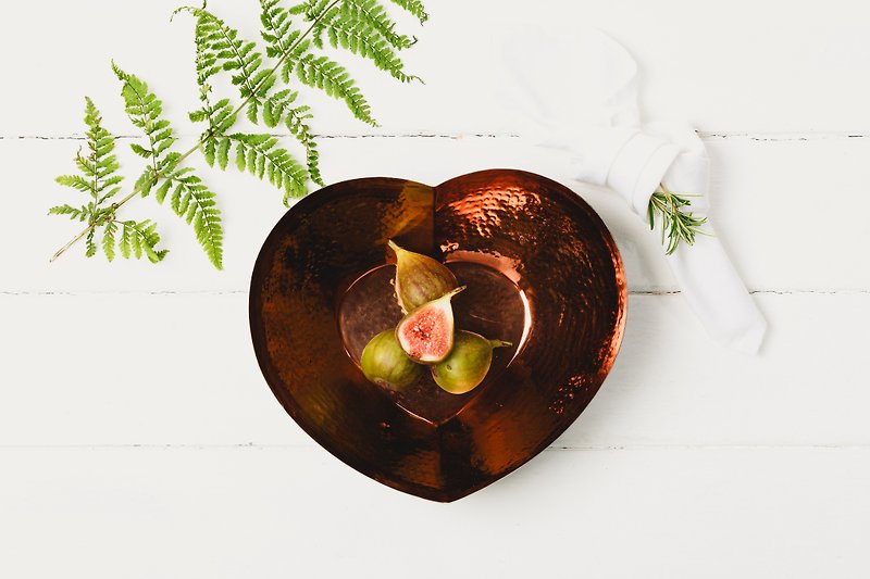 【NEW】 ● big heart shaped bowl - copper ● the British The Just Slate Company - ถ้วยชาม - โลหะ 