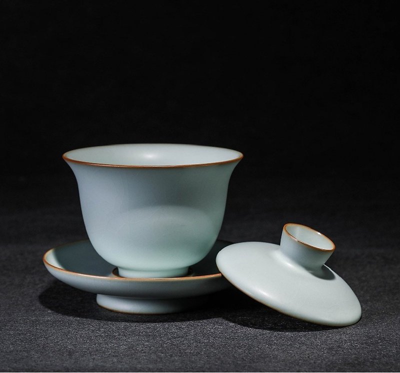 <Azure kiln> Moonlight bowl tea set - ถ้วย - ดินเผา 