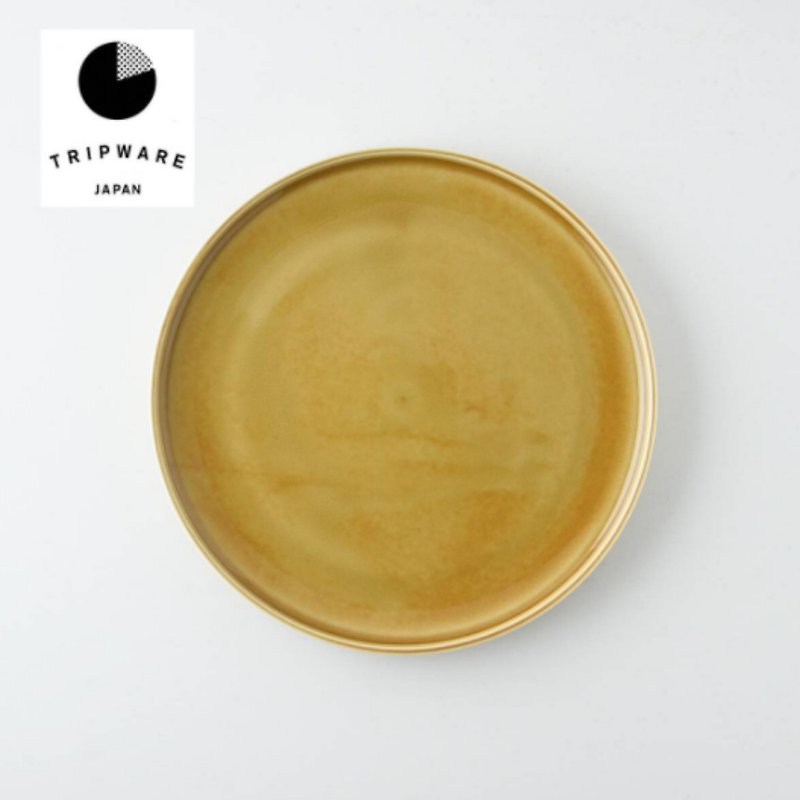 【Trip Ware Japan】淺盤 日本製 美濃燒 (焦糖棕) - 盤子/餐盤 - 陶 