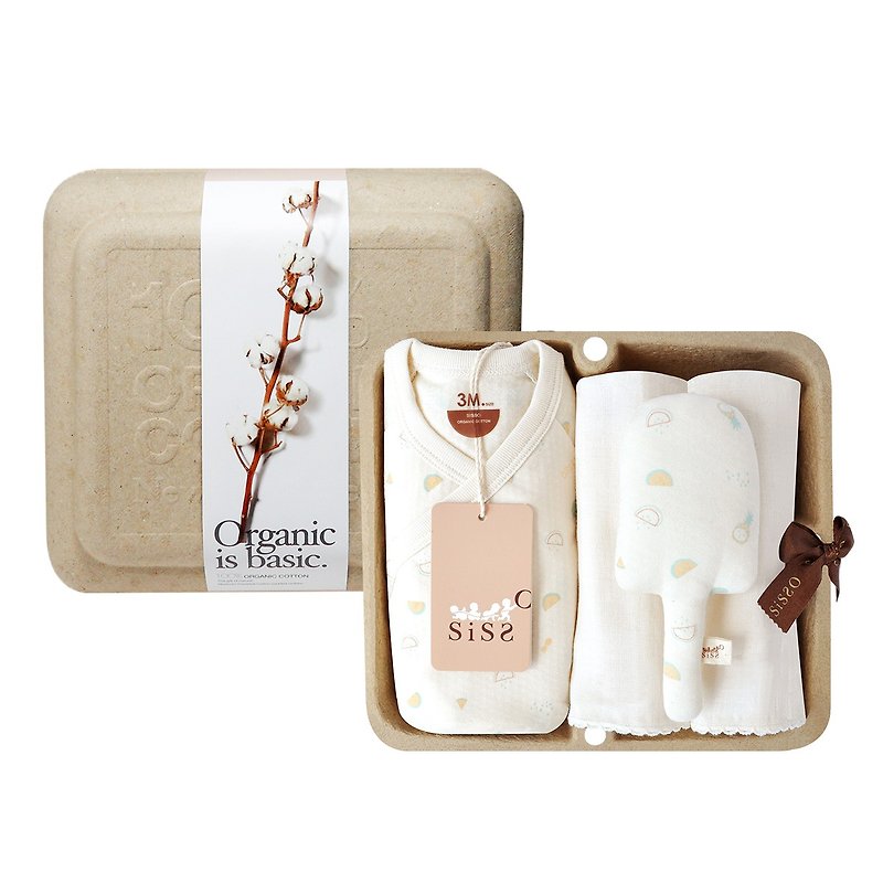【SISSO Organic Cotton】Send you an Ice Xiaoyu Cool Butterfly Gift Box 3M 6M - Baby Gift Sets - Cotton & Hemp White