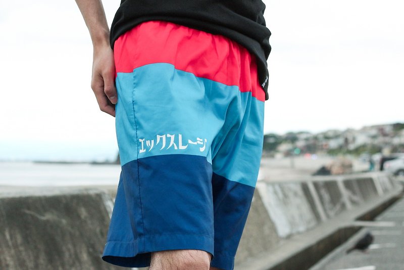 沖繩海灘褲 - 男長褲/休閒褲 - 防水材質 藍色