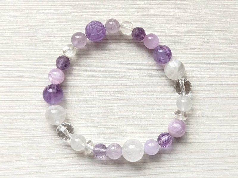 Good relaxation and stress series crown chakra full chakra lifting crystal bracelet - Bracelets - Crystal 