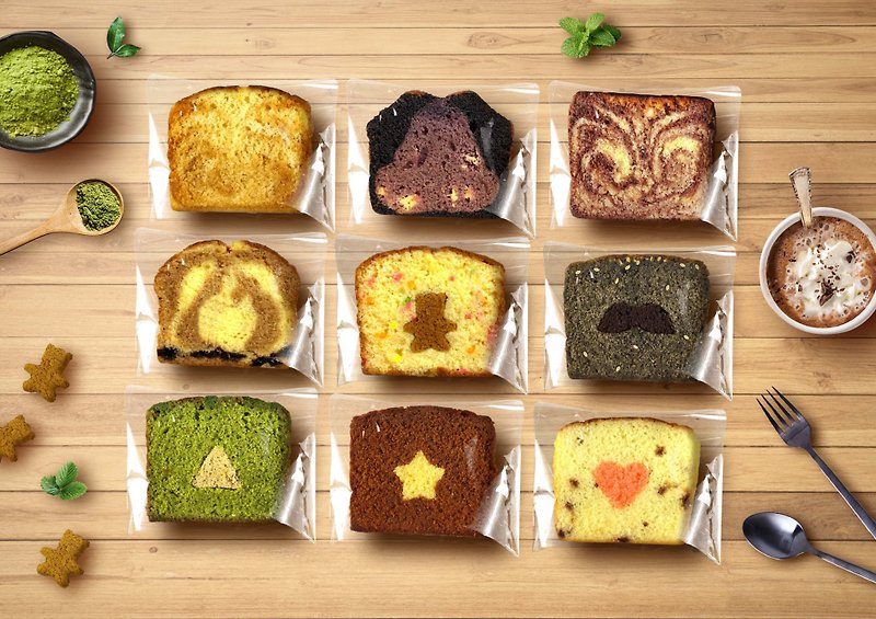 [Mr. Tao De Handmade Brownie Monopoly] Single slice-6 types of pound cakes to choose from - Cake & Desserts - Fresh Ingredients Multicolor