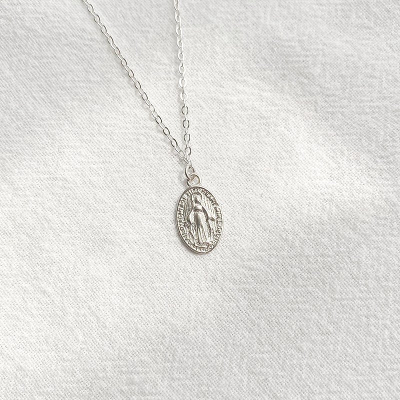 Miryam | Our Lady | Sterling Silver Necklace - Collar Necklaces - Sterling Silver Silver