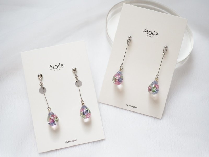 Swarovski Drop Long SDL-18 Pierce/Earring - Earrings & Clip-ons - Resin Purple