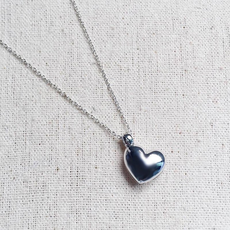 Gemstone Necklaces Silver - Locket heart necklace