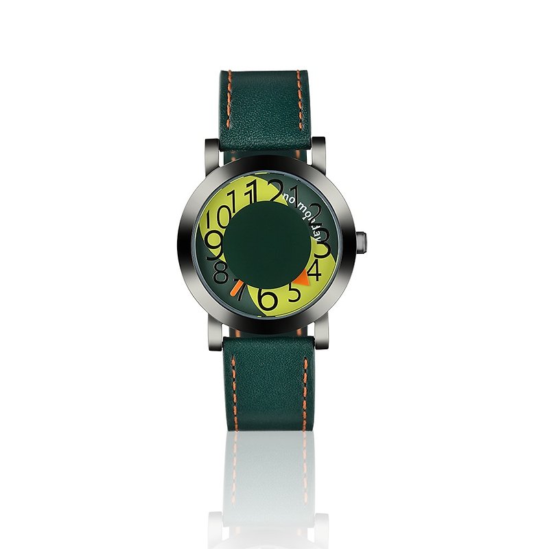 [NO月曜日]コレクションSEASONS-グリーン - 腕時計 ユニセックス - 革 グリーン