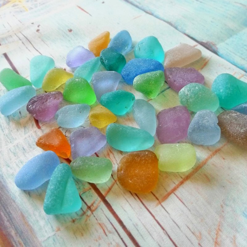 Genuine Sea glass Bulk Rare color.Sea glass for Perfect Sea glass necklace - Pottery & Glasswork - Glass Multicolor