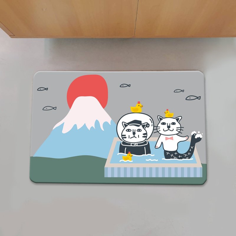 富士山 仿羊絨 地毯 貓 - 地墊/地毯 - 其他材質 灰色
