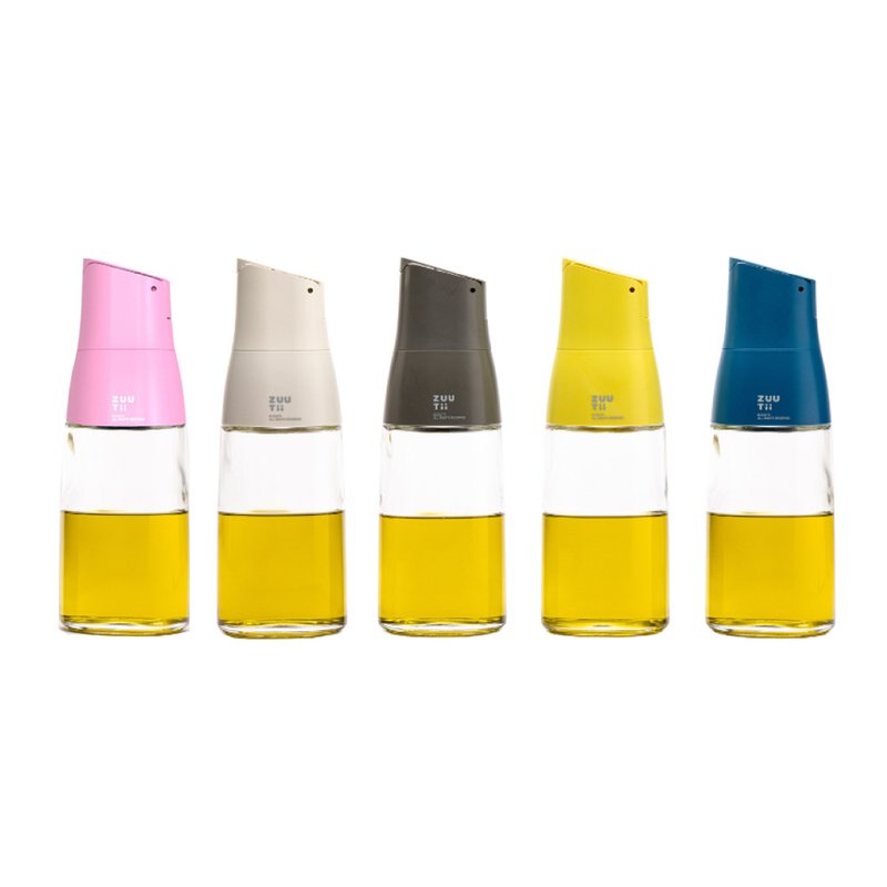 Canadian ZUUTii automatic opening oil and vinegar bottle (white/yellow/blue/grey/pink) - Food Storage - Glass Multicolor