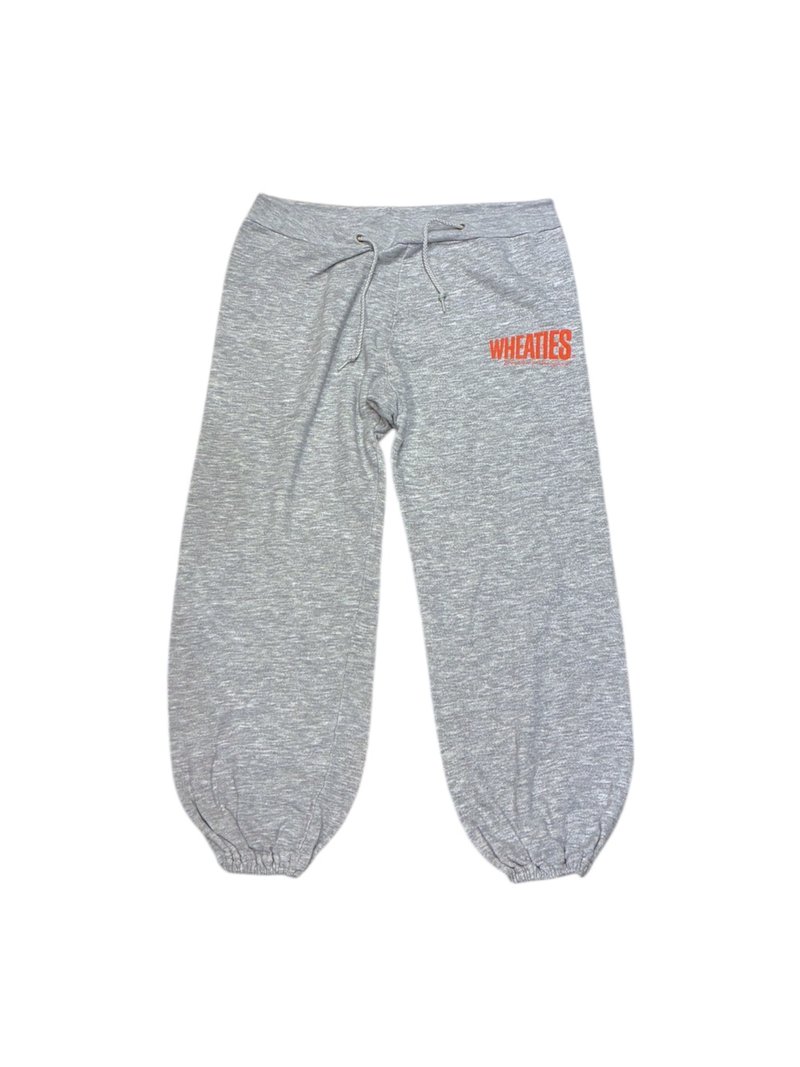 70-80s 美國 百年老牌 早餐穀片品牌 運動棉褲 - 中性長褲/短褲 - 棉．麻 灰色