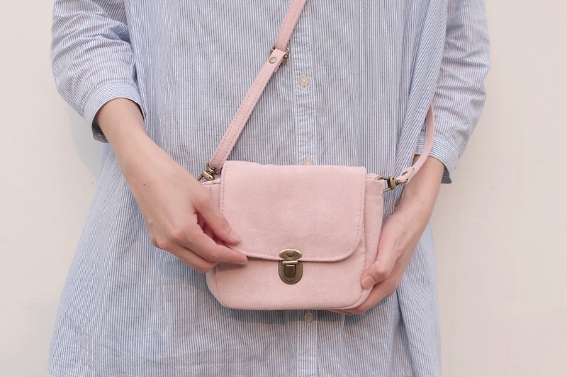 Chez。 Le Retro Mini-SakuraPink - Messenger Bags & Sling Bags - Polyester Pink