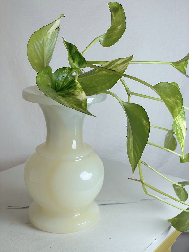 【玉玉印章】 特級天然阿富汗青玉花瓶 - 花瓶/陶器 - 寶石 綠色