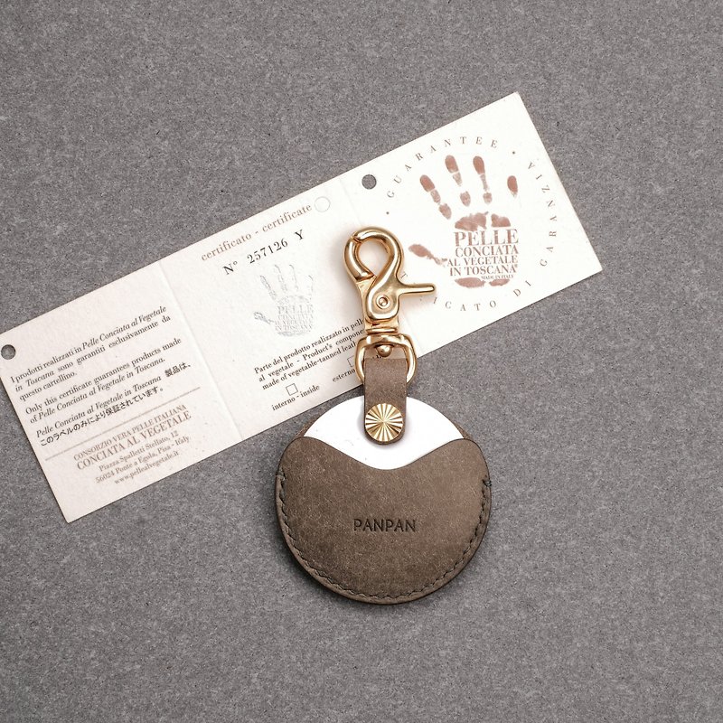 Gogoro/gogoro2 key leather case Key / Pueblo matte series gray green - Keychains - Genuine Leather Gray