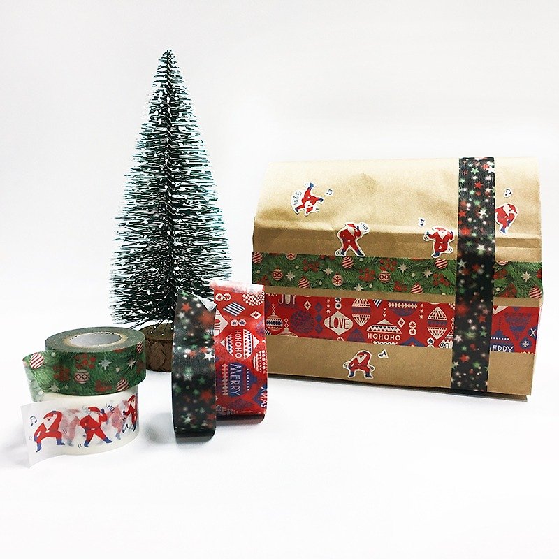 グループにクリスマス2017と紙テープをザ・マスター[4] +ギフト（紙テープのクリスマスのボーナスザ・マスターロール） - マスキングテープ - 紙 多色