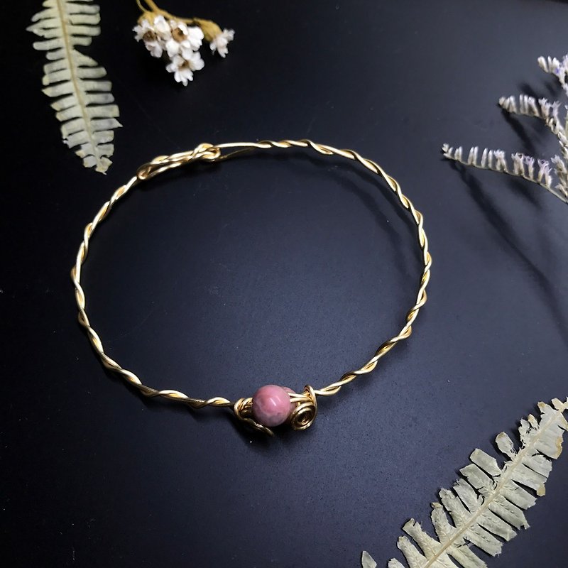 Christmas Gifts - 14k Gold Braided Bracelet - Bracelets - Other Metals Pink