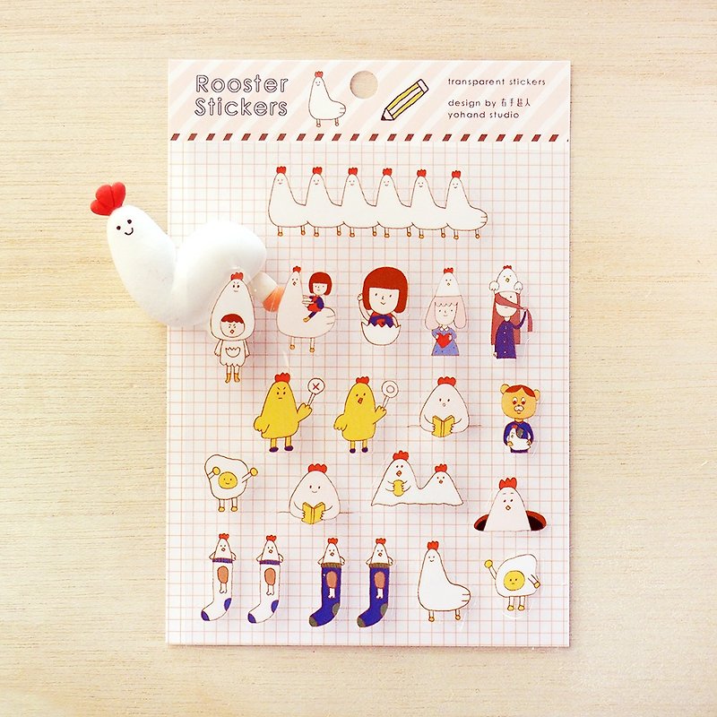 Die Cut Tiny Stickers - Rooster Year Limited - สติกเกอร์ - กระดาษ ขาว