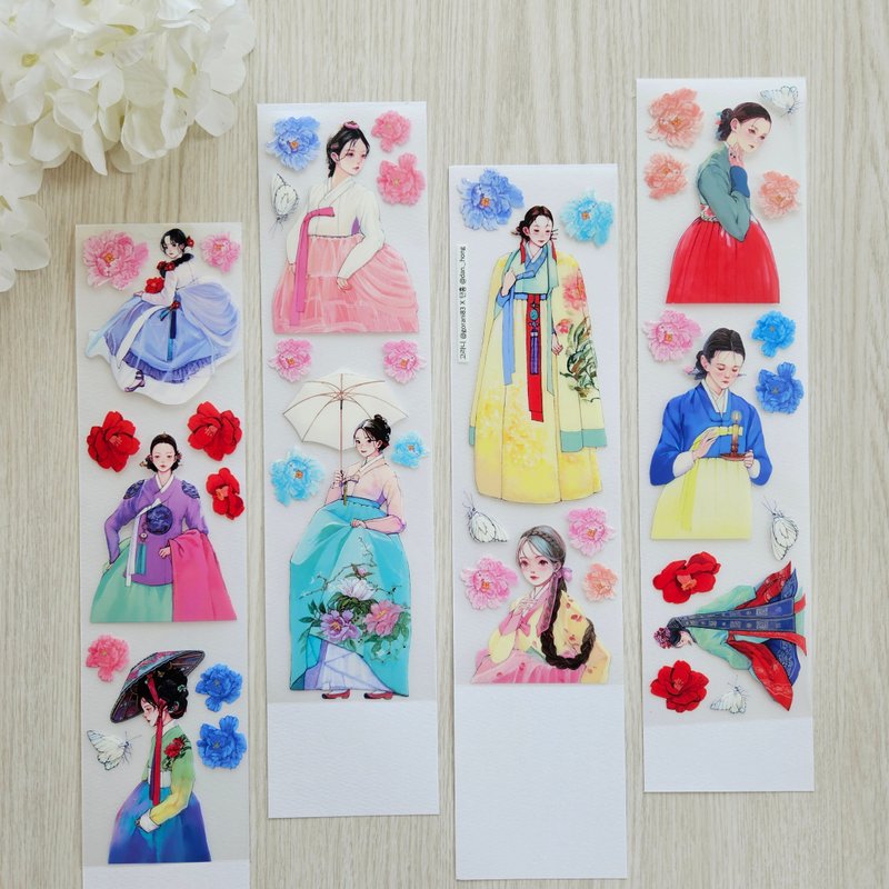 gorani_Masking tape_Oriental_hanbok_gorani's tape v1 - 貼紙 - 塑膠 