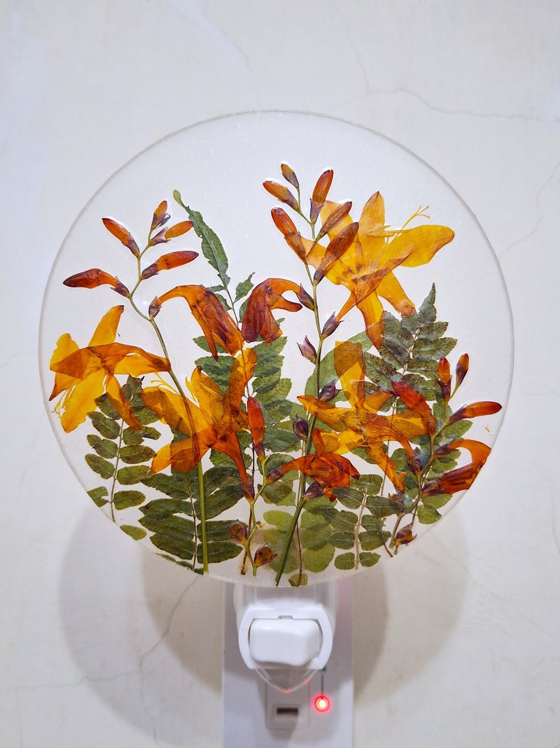 幸福手作押花小夜燈 - 熱鬧 - 燈具/燈飾 - 塑膠 多色