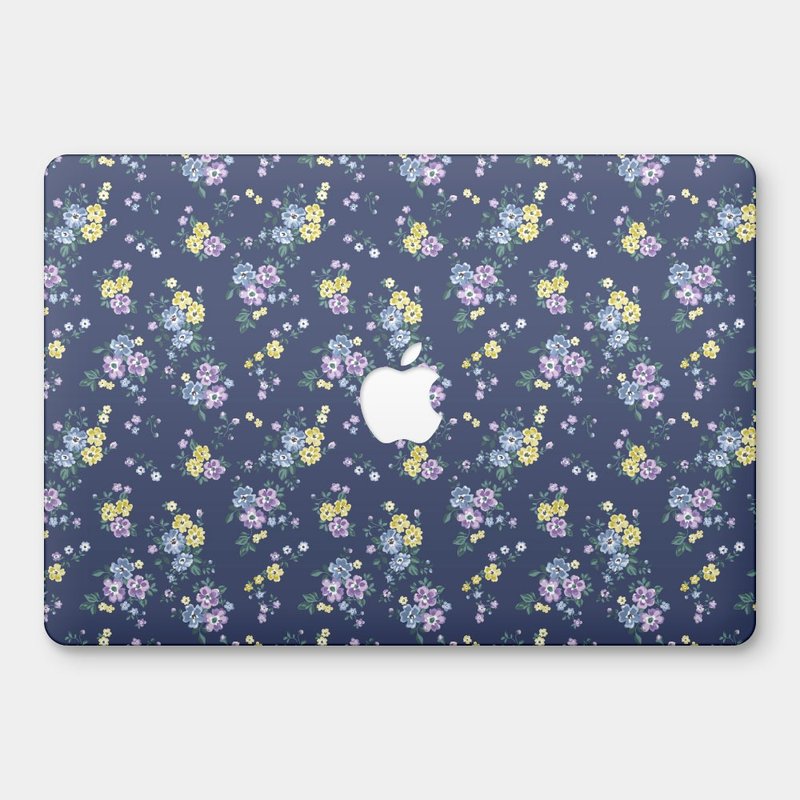藍紫小花 MacBook 超輕薄防刮保護殼 PU008 - 平板/電腦保護殼/保護貼 - 塑膠 藍色