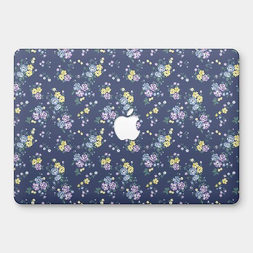 PIXO.STYLE 藍紫小花 MacBook 超輕薄防刮保護殼 PU008