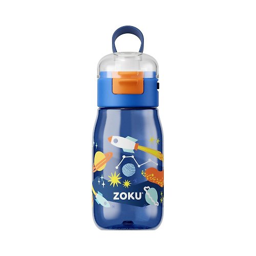 HBF Store ZOKU 兒童彈蓋式水樽 475ml - 藍色太空