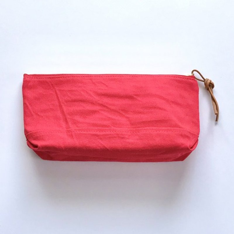 Cosmetic bag Tomato - กระเป๋าเครื่องสำอาง - ผ้าฝ้าย/ผ้าลินิน สีแดง