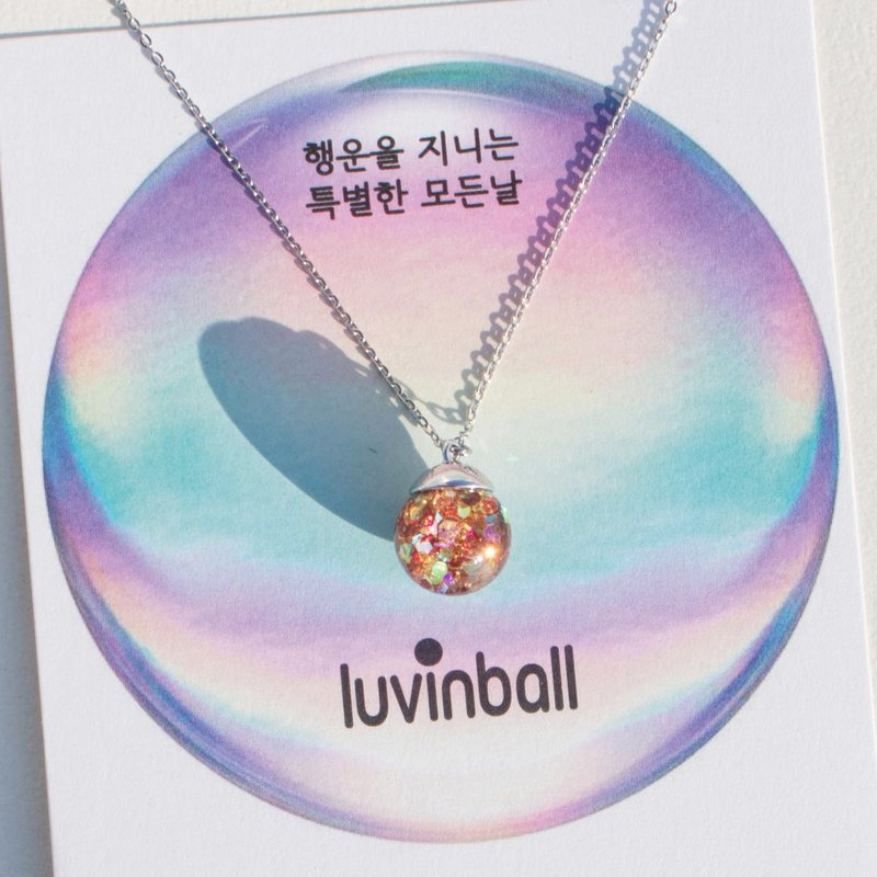 Lucky Birthsnowball Necklace - 項鍊 - 玻璃 